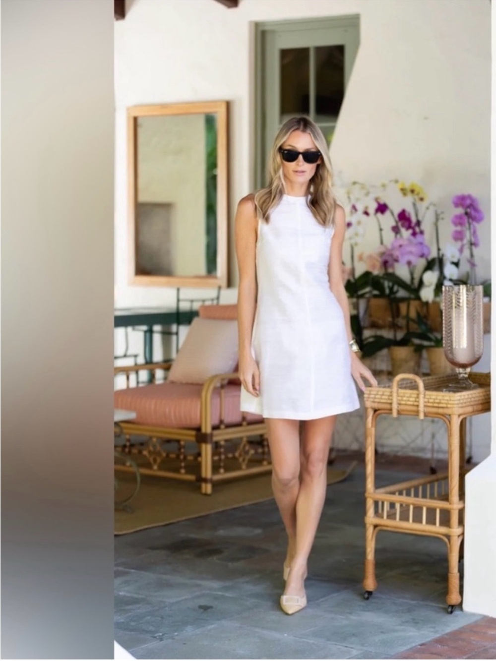Julia Amory 100% Dupioni Silk Baby Jane Dress Blanc Size Small NWT